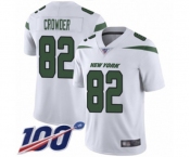 Men's New York Jets #82 Jamison Crowder White Vapor Untouchable Limited Player 100th Season Football Jersey