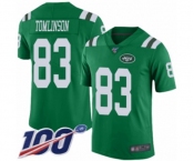 Men's New York Jets #83 Eric Tomlinson Limited Green Rush Vapor Untouchable 100th Season Football Jersey