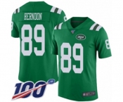 Men's New York Jets #89 Chris Herndon Limited Green Rush Vapor Untouchable 100th Season Football Jersey