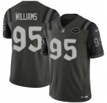 Men's New York Jets #95 Quinnen Williams Black 2025 F.U.S.E. “Rivalries” Vapor Limited Football Stitched Jersey