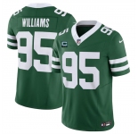 Men's New York Jets #95 Quinnen Williams Green 2024 F.U.S.E. With 2-Star C Patch Vapor Limited Stitched Jersey