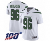 Men's New York Jets #96 Henry Anderson White Vapor Untouchable Limited Player 100th Season Football Jersey