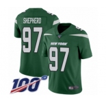 Men's New York Jets #97 Nathan Shepherd Green Team Color Vapor Untouchable Limited Player 100th Season Football Jersey