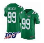 Men's New York Jets #99 Mark Gastineau Limited Green Rush Vapor Untouchable 100th Season Football Jersey