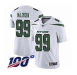 Men's New York Jets #99 Steve McLendon White Vapor Untouchable Limited Player 100th Season Football Jersey