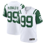 Men's New York Jets #99 Will McDonald IV White Classic Alternate VaporLimited Football Stitched Jersey