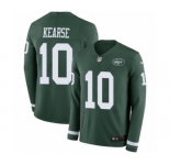 Men's Nike New York Jets #10 Jermaine Kearse Limited Green Therma Long Sleeve NFL Jersey