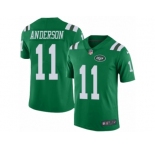 Men's Nike New York Jets #11 Robby Anderson Limited Green Rush NFL Jersey