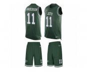 Men's Nike New York Jets #11 Robby Anderson Limited Green Tank Top Suit NFL Jersey