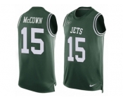 Men's Nike New York Jets #15 Josh McCown Limited Green Player Name & Number Tank Top NFL Jersey