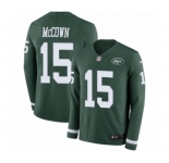 Men's Nike New York Jets #15 Josh McCown Limited Green Therma Long Sleeve NFL Jersey