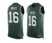 Men's Nike New York Jets #16 Myles White Limited Green Player Name & Number Tank Top NFL Jersey
