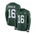 Men's Nike New York Jets #16 Terrelle Pryor Sr. Limited Green Therma Long Sleeve NFL Jersey