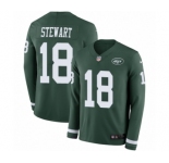 Men's Nike New York Jets #18 ArDarius Stewart Limited Green Therma Long Sleeve NFL Jersey