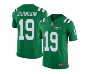 Men's Nike New York Jets #19 Keyshawn Johnson Limited Green Rush NFL Jersey