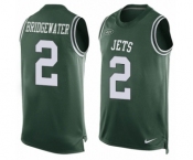 Men's Nike New York Jets #2 Teddy Bridgewater Limited Green Player Name & Number Tank Top NFL Jersey