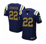 Men's Nike New York Jets #22 Trumaine Johnson Elite Navy Blue Alternate NFL Jersey - 副本