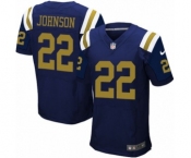 Men's Nike New York Jets #22 Trumaine Johnson Elite Navy Blue Alternate NFL Jersey - 副本