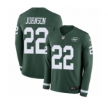 Men's Nike New York Jets #22 Trumaine Johnson Limited Green Therma Long Sleeve NFL Jersey
