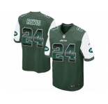 Men's Nike New York Jets #24 Darrelle Revis Limited Green Strobe NFL Jersey