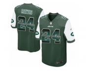 Men's Nike New York Jets #24 Darrelle Revis Limited Green Strobe NFL Jersey
