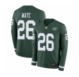 Men's Nike New York Jets #26 Marcus Maye Limited Green Therma Long Sleeve NFL Jersey