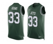 Men's Nike New York Jets #33 Jamal Adams Limited Green Player Name & Number Tank Top NFL Jersey