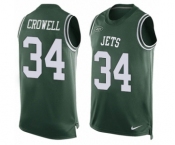 Men's Nike New York Jets #34 Isaiah Crowell Limited Green Player Name & Number Tank Top NFL Jersey