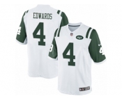 Men's Nike New York Jets #4 Lac Edwards Limited White NFL Jersey