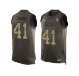 Men's Nike New York Jets #41 Buster Skrine Limited Green Salute to Service Tank Top NFL Jersey