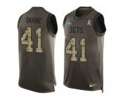 Men's Nike New York Jets #41 Buster Skrine Limited Green Salute to Service Tank Top NFL Jersey