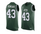 Men's Nike New York Jets #43 Julian Howsare Limited Green Player Name & Number Tank Top NFL Jerseyy