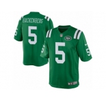 Men's Nike New York Jets #5 Christian Hackenberg Limited Green Rush NFL Jersey