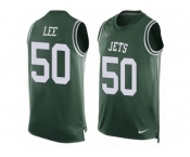 Men's Nike New York Jets #50 Darron Lee Limited Green Player Name & Number Tank Top NFL Jersey
