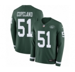 Men's Nike New York Jets #51 Brandon Copeland Limited Green Therma Long Sleeve NFL Jersey