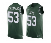 Men's Nike New York Jets #53 Mike Catapano Limited Green Player Name & Number Tank Top NFL Jersey