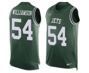 Men's Nike New York Jets #54 Avery Williamson Limited Green Player Name & Number Tank Top NFL Jersey