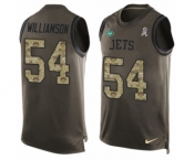 Men's Nike New York Jets #54 Avery Williamson Limited Green Salute to Service Tank Top NFL Jersey