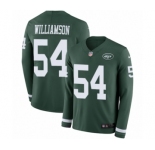 Men's Nike New York Jets #54 Avery Williamson Limited Green Therma Long Sleeve NFL Jersey