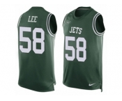 Men's Nike New York Jets #58 Darron Lee Limited Green Player Name & Number Tank Top NFL Jersey