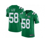 Men's Nike New York Jets #58 Darron Lee Limited Green Rush NFL Jersey