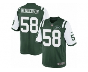 Men's Nike New York Jets #58 Erin Henderson Limited Green Team Color NFL Jersey