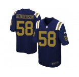 Men's Nike New York Jets #58 Erin Henderson Limited Navy Blue Alternate NFL Jersey