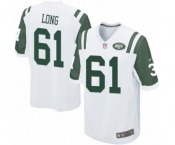 Men's Nike New York Jets #61 Spencer Long Game White NFL Jersey