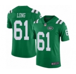 Men's Nike New York Jets #61 Spencer Long Limited Green Rush Vapor Untouchable NFL Jersey
