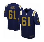 Men's Nike New York Jets #61 Spencer Long Limited Navy Blue Alternate NFL Jersey