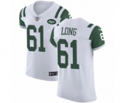 Men's Nike New York Jets #61 Spencer Long White Vapor Untouchable Elite Player NFL Jersey