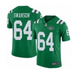 Men's Nike New York Jets #64 Travis Swanson Elite Green Rush Vapor Untouchable NFL Jersey