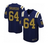 Men's Nike New York Jets #64 Travis Swanson Game Navy Blue Alternate NFL Jersey