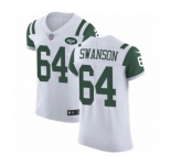 Men's Nike New York Jets #64 Travis Swanson White Vapor Untouchable Elite Player NFL Jersey